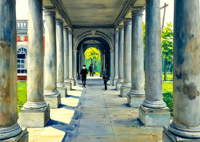 The Arcade University of Virginia Charlottesville in 1907 Art Print (7 Sizes)