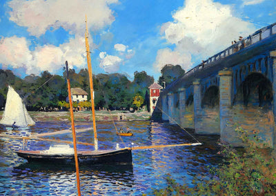 Argenteuil Bridge 1874 Painting by Claude Monet Fine Art Print (6 Sizes)