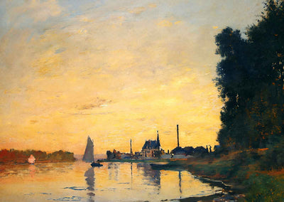 Argenteuil, Late Afternoon Art Print 1872 Painting by Claude Monet (6 Sizes)