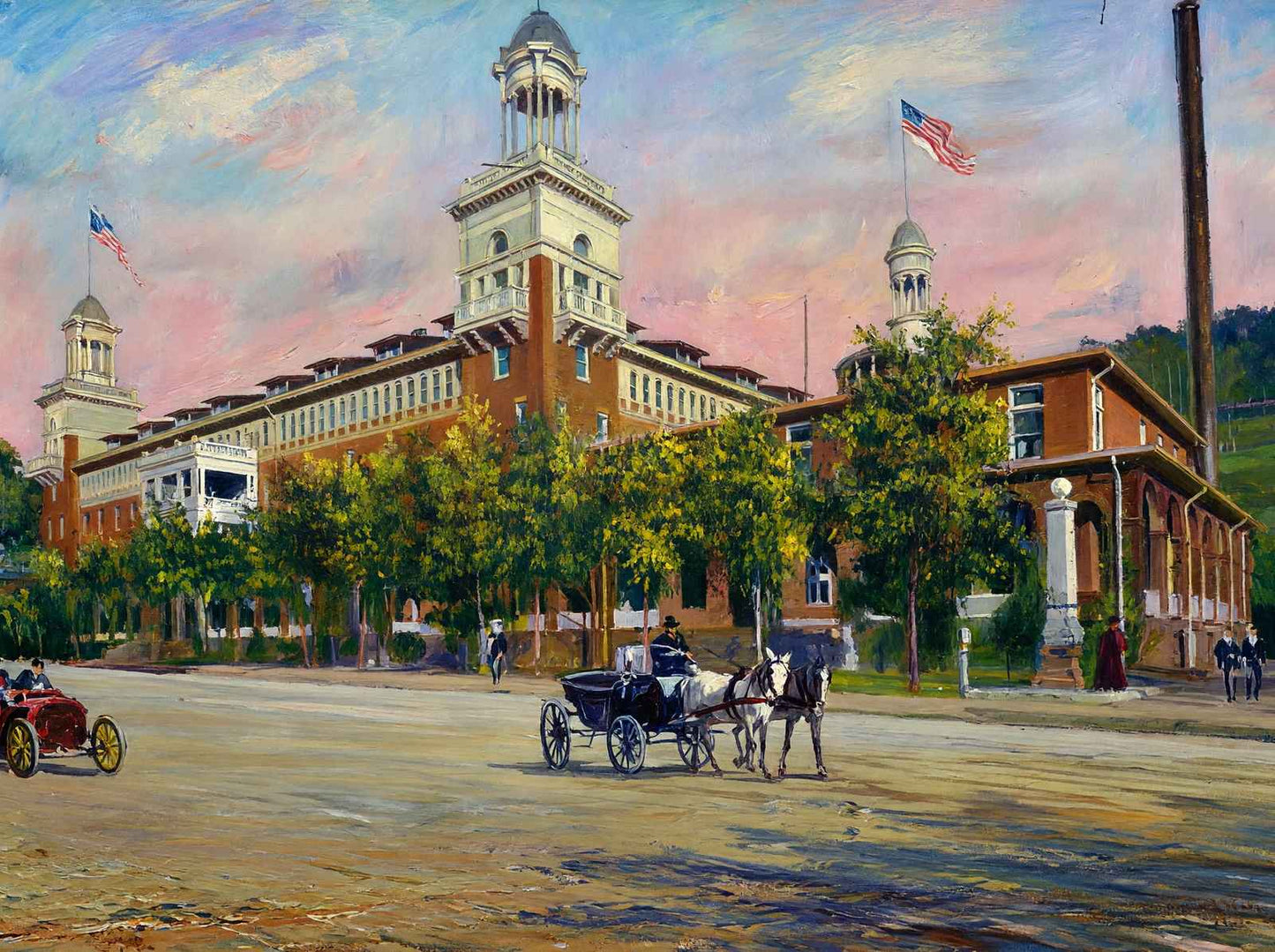 Arlington Hotel Hot Springs AR in 1906 Art Print (7 Sizes) - High Quality