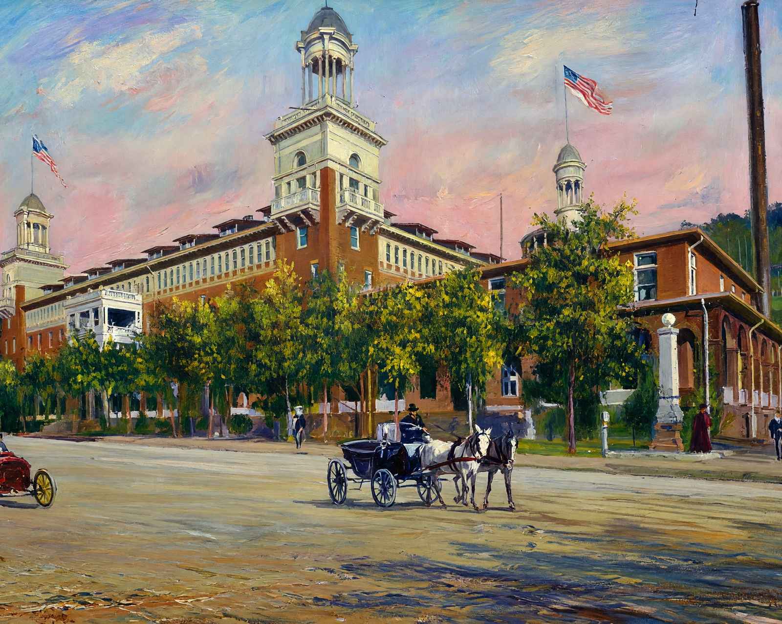 Arlington Hotel in Hot Springs in 1906 art print