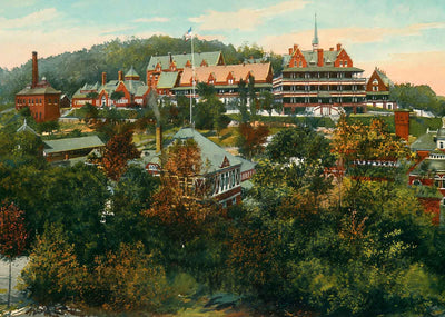Army and Navy Hospital Hot Springs AR in 1906 Art Print (7 Sizes)