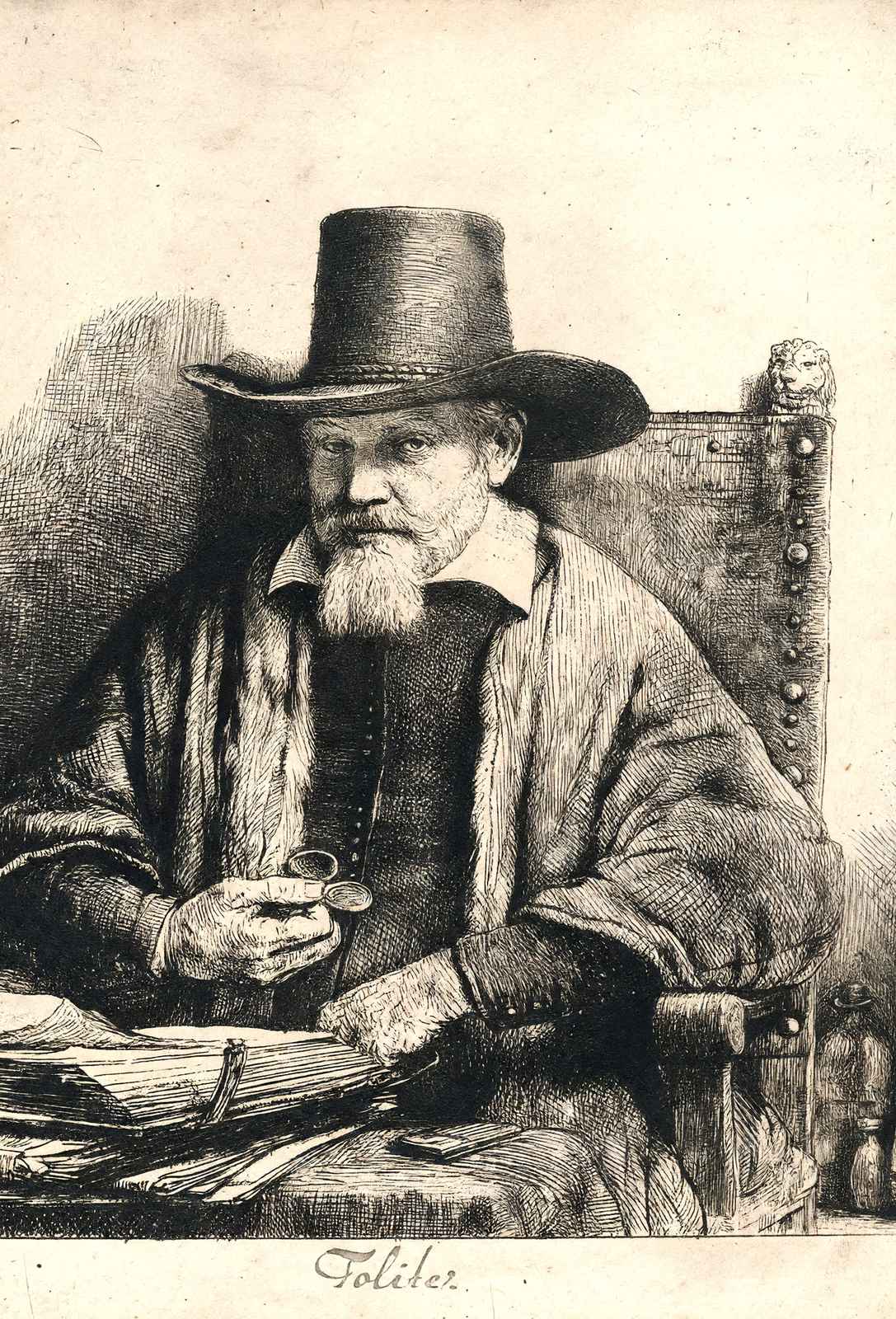 Arnold Tholinx Art Print 1650 Drawing by Rembrandt (6 Sizes) - Premium Quality