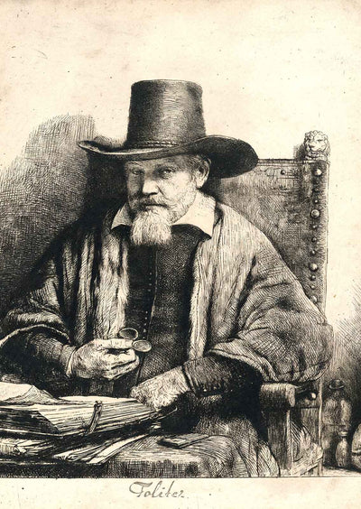 Arnold Tholinx Art Print 1650 Drawing by Rembrandt (6 Sizes) - Premium Quality