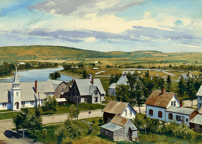 Aroostook River by Fort Fairfield Maine in 1907 Art Print (7 Sizes)
