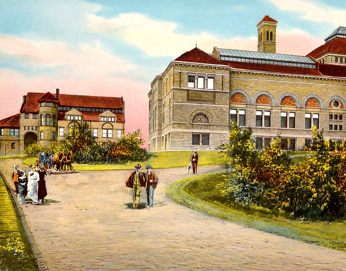 Art Museum and Art School Cincinnati in 1906 Vintage Print (7 Sizes)