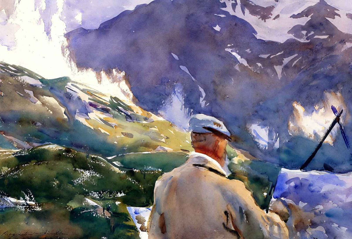 Artist in the Simplon Painting by John Singer Sargent Art Print (6 Sizes)
