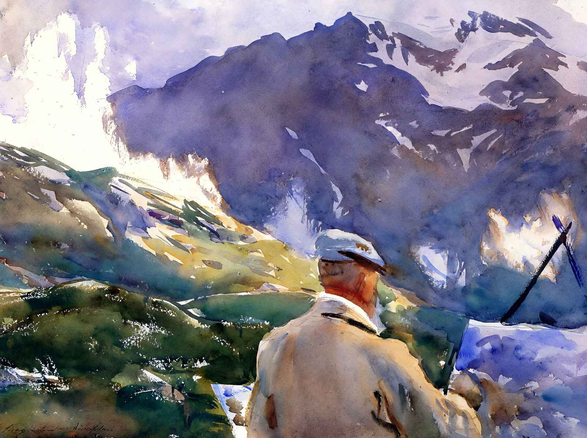 Artist in the Simplon Painting by John Singer Sargent Art Print (6 Sizes)