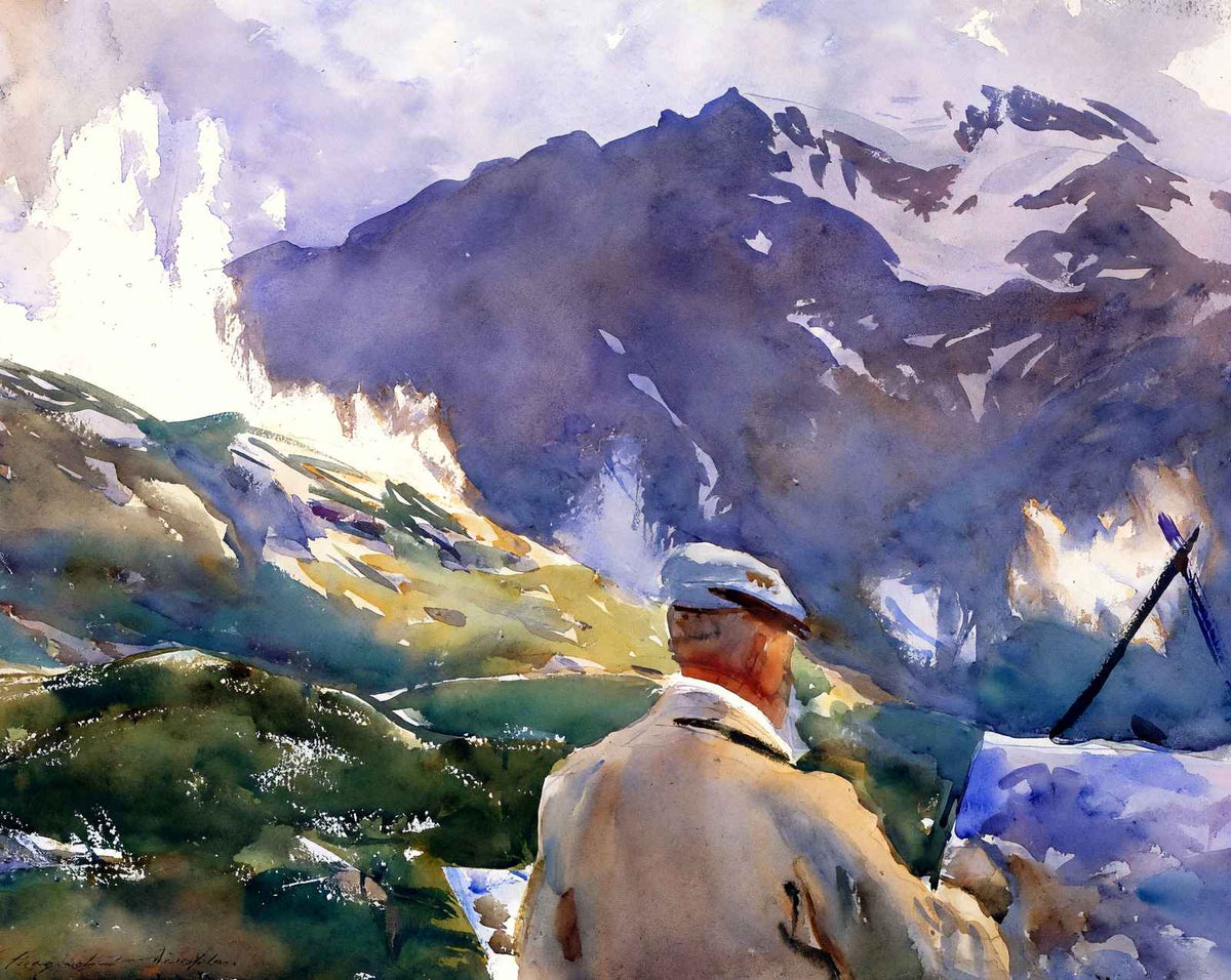 Artist in the Simplon art print by John Singer Sargent