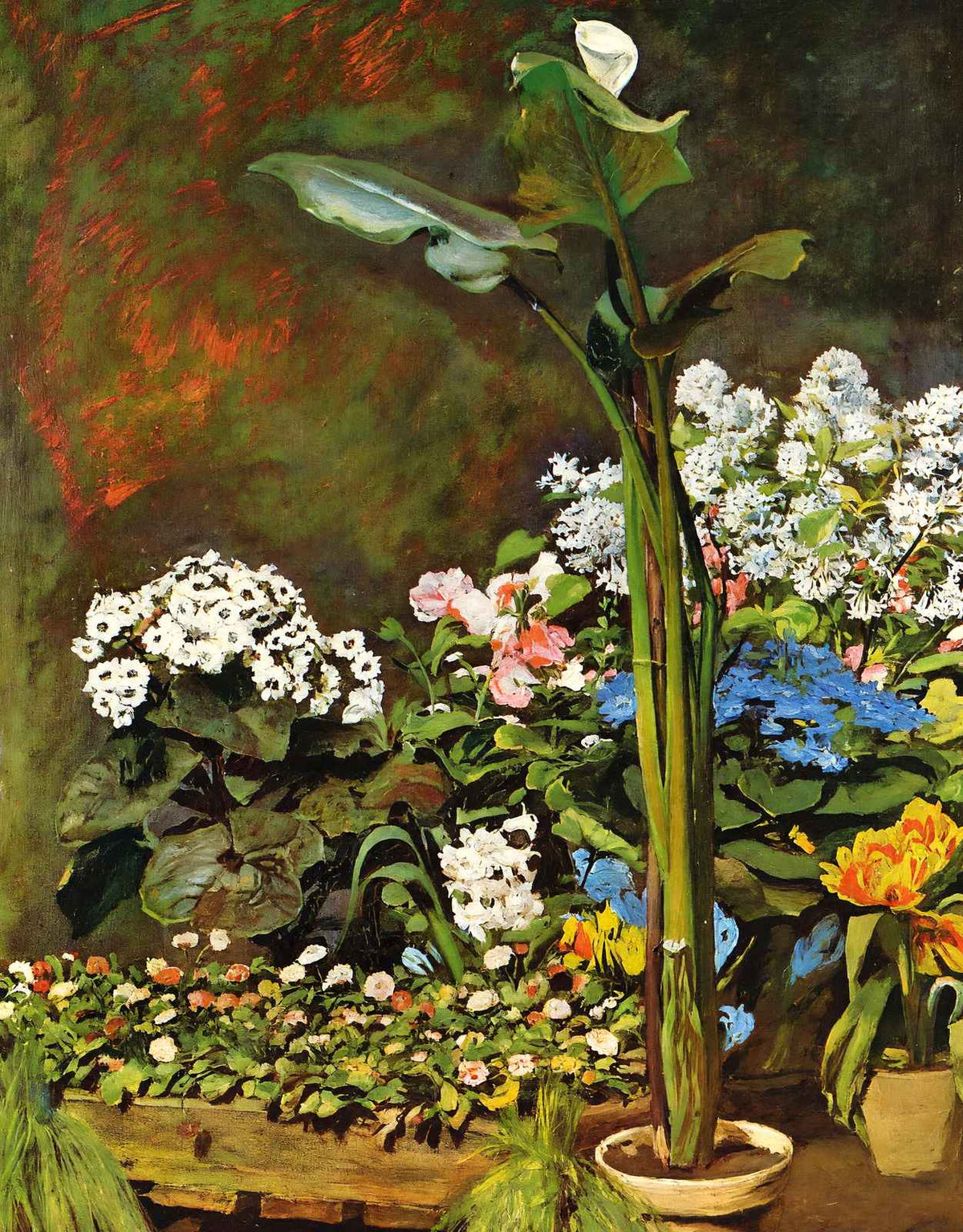 Arum and Conservatory Plants Art Print 1864 by Pierre-Auguste Renoir (6 Sizes)