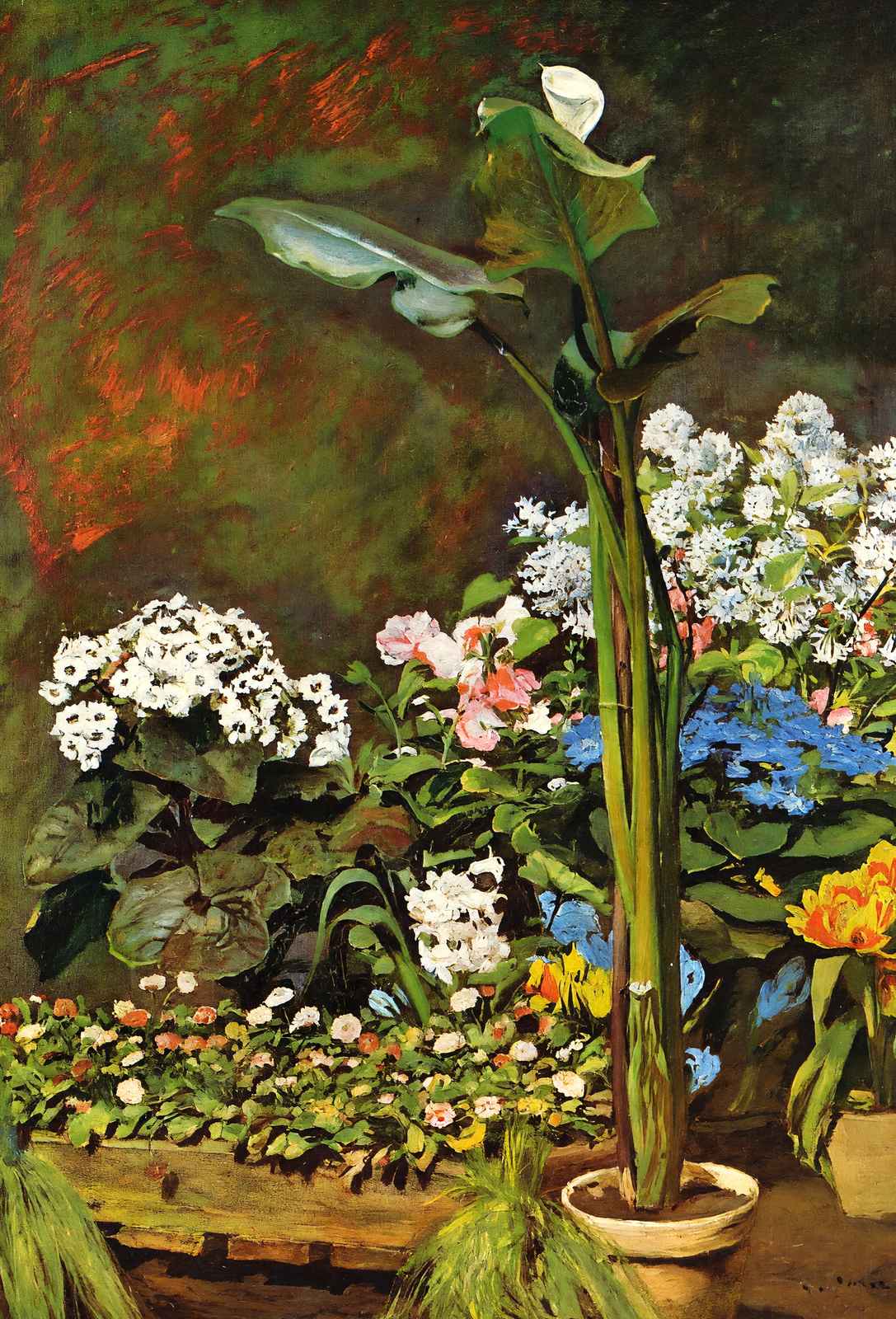 Arum and Conservatory Plants Art Print 1864 by Pierre-Auguste Renoir (6 Sizes)