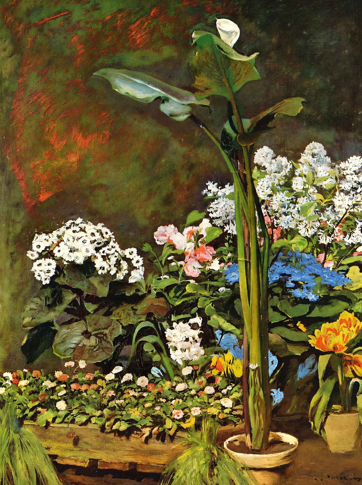 Arum and Conservatory Plants Art Print 1864 by Pierre-Auguste Renoir (6 Sizes)