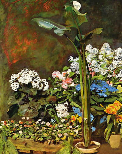 Arum and Conservatory Plants painting by Pierre-Auguste Renoir (1864)