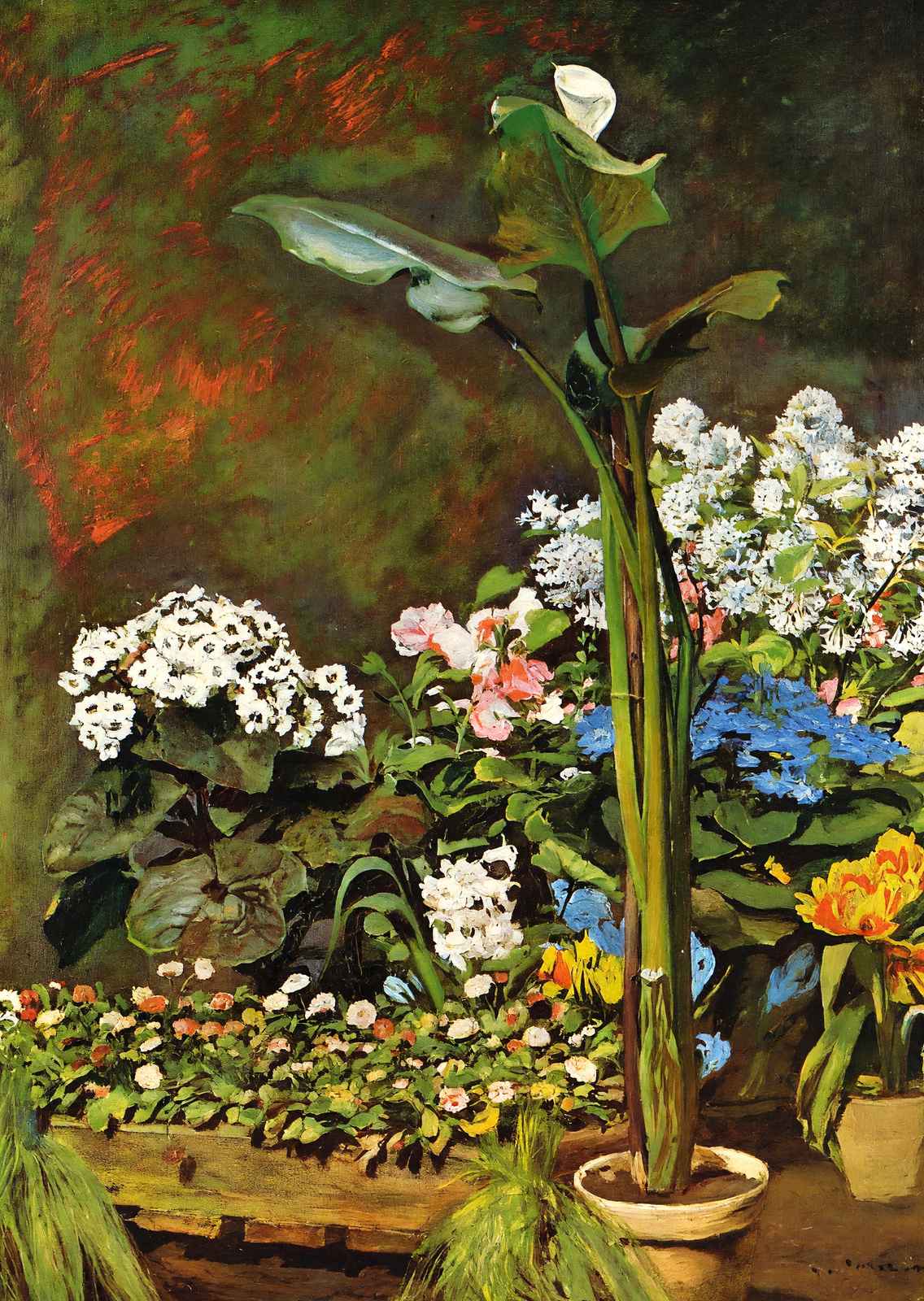 Arum and Conservatory Plants Art Print 1864 by Pierre-Auguste Renoir (6 Sizes)