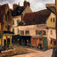 A Square in La Roche Guyon Art Print 1867 Painting by Camille Pissarro (6 Sizes)