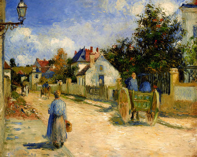A Street in Pontoise art print by Camille Pissarro (1879)