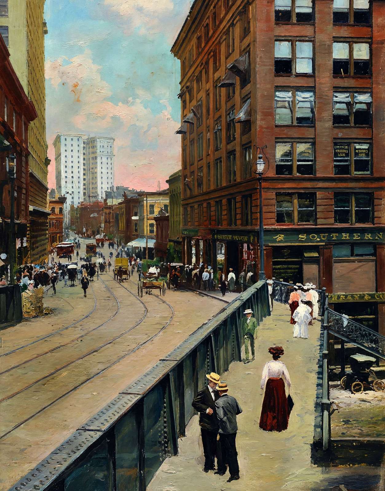 Peachtree Street Viaduct Atlanta in 1905 Art Print (7 Sizes) - Acid Free