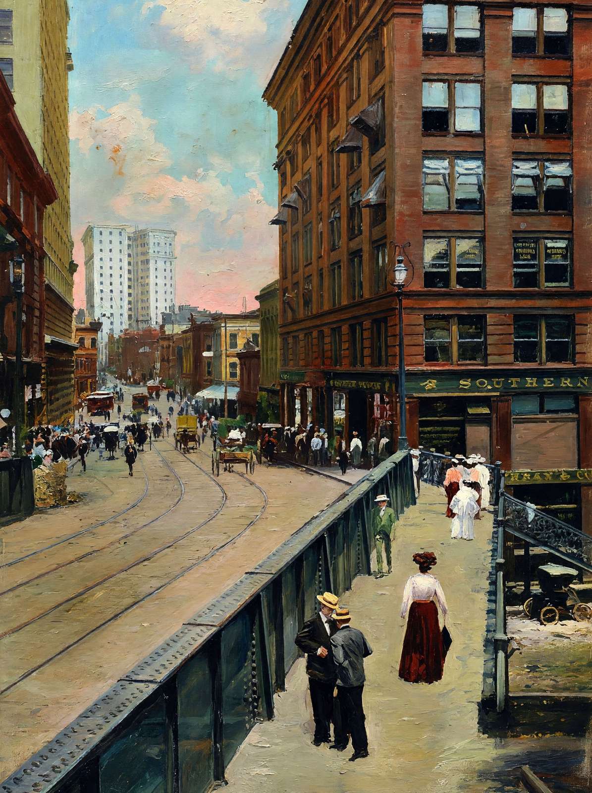 Peachtree Street Viaduct Atlanta in 1905 Art Print (7 Sizes) - Acid Free