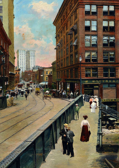 Peachtree Street Viaduct Atlanta in 1905 Art Print (7 Sizes) - Acid Free