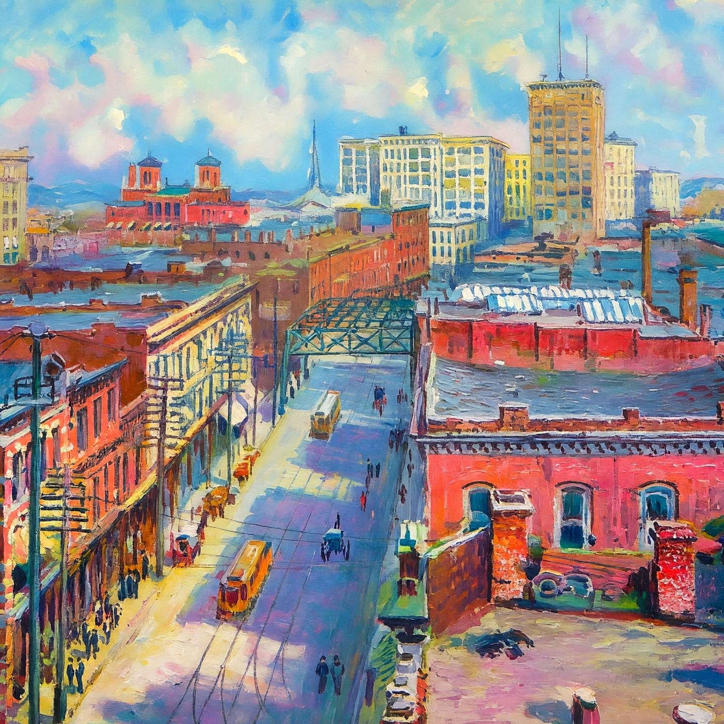 Atlanta Day View in 1905 Art Print (7 Sizes) - Archival Paper