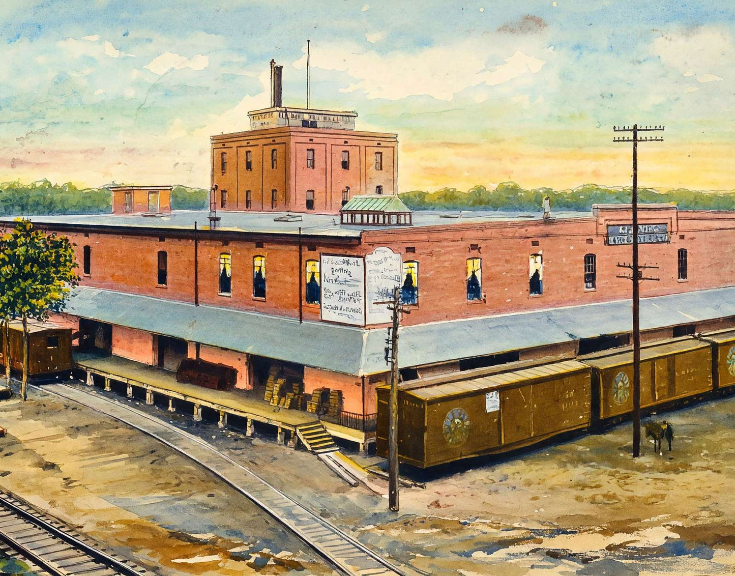 Atlantic Rice Mills Beaumont in 1907 Art Print (7 Sizes) - Enhanced