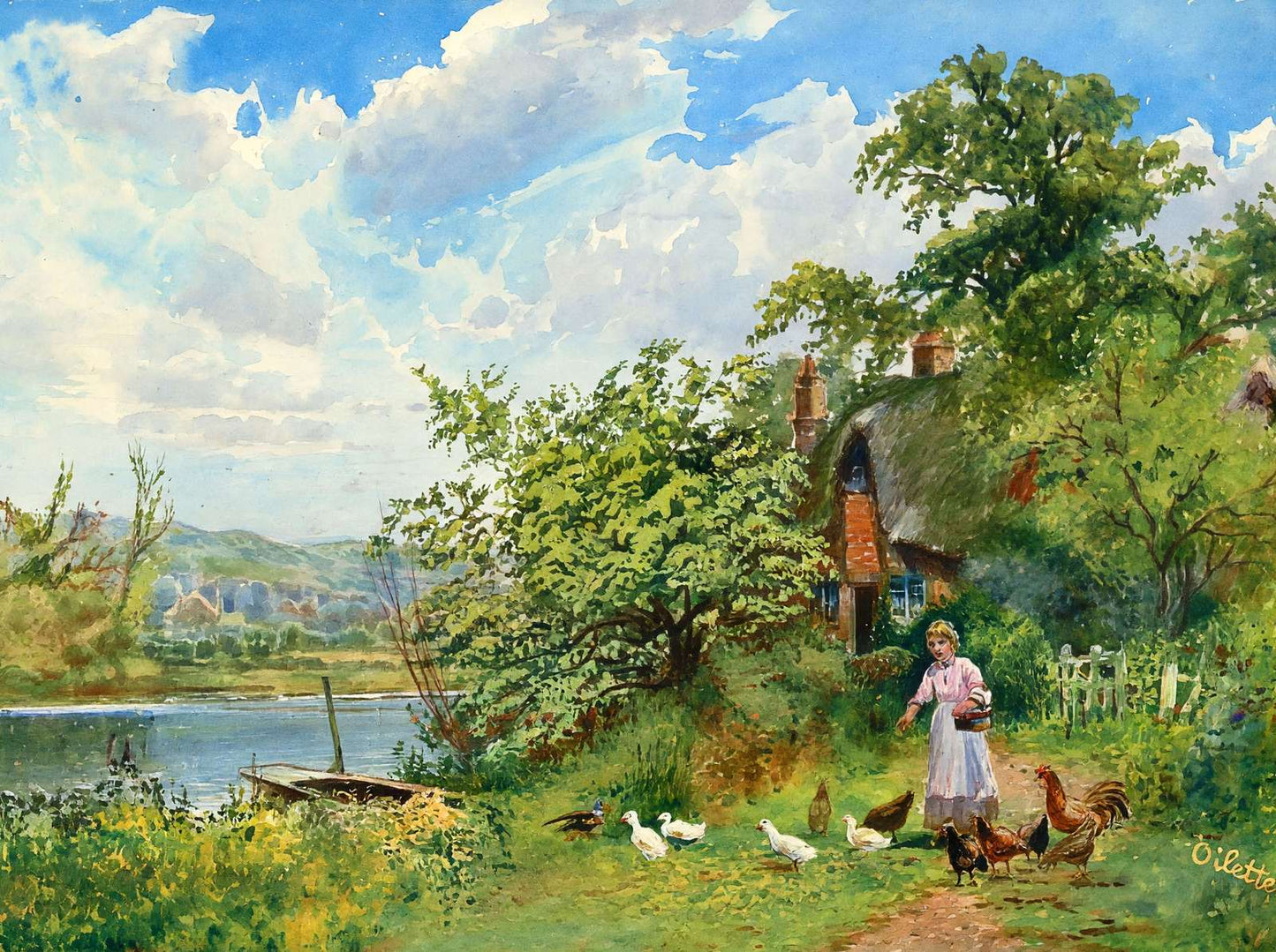 At Sopley Hampshire in 1904 Art Print (7 Sizes) - Retouched