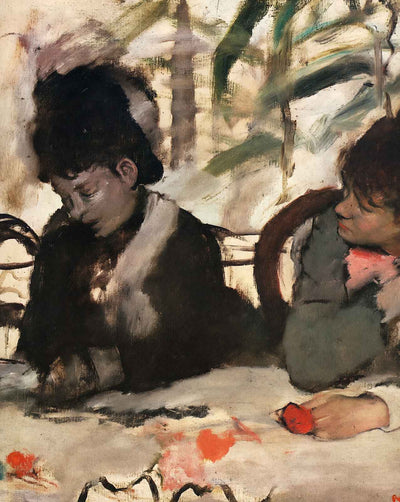 At the Cafe painting print by Edgar Degas (1877)