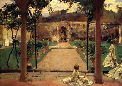 At Torre Galli. Ladies in a Garden 1910 by Sargent Art Print (6 Sizes)