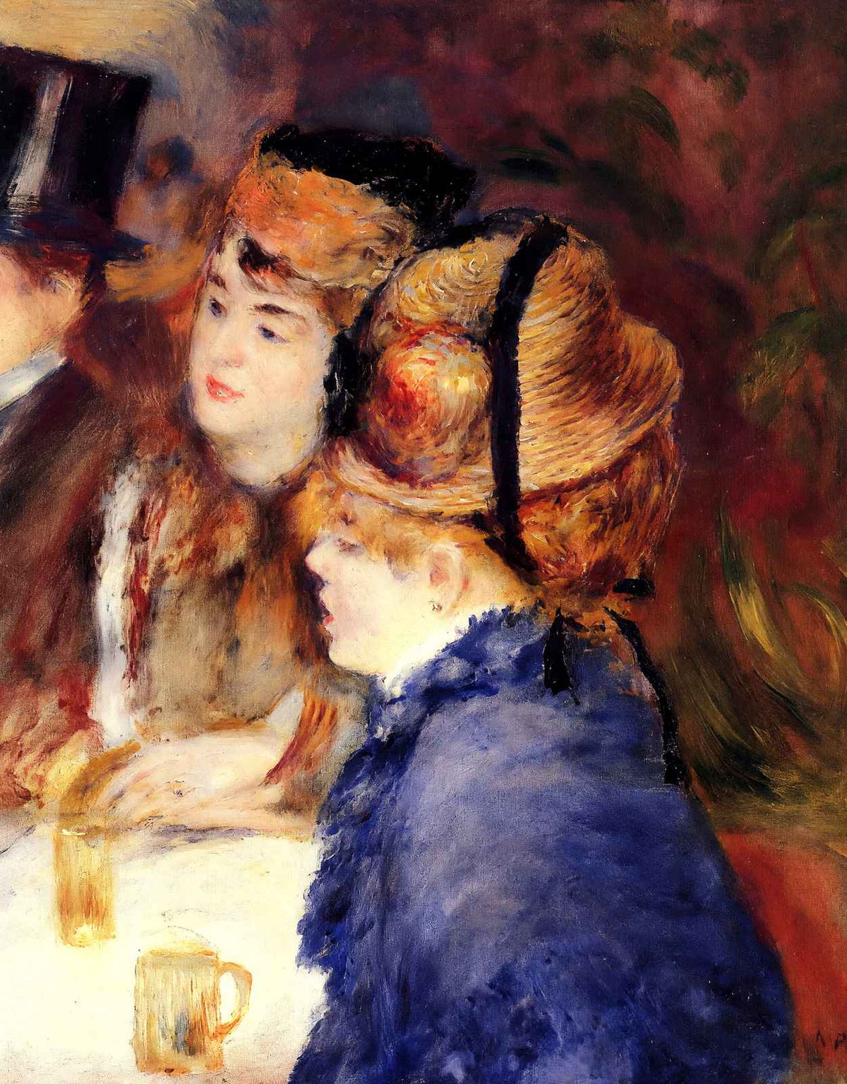 At the Cafe Art Print 1877 Painting by Pierre-Auguste Renoir (6 Sizes)