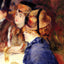 At the Cafe art print by Pierre-Auguste Renoir (1877)