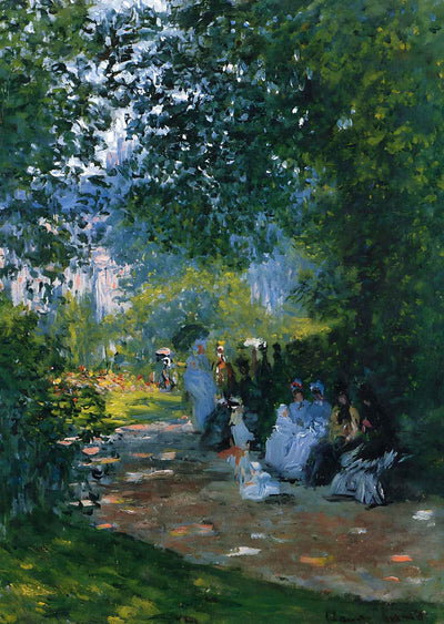 At the Parc Monceau 1878 Painting by Claude Monet Art Print (6 Sizes)