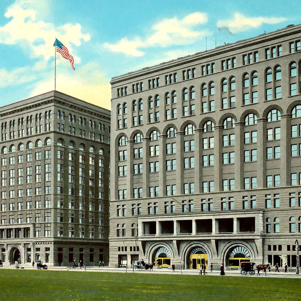 Auditorium and Annex Chicago in 1905 Vintage Print (7 Sizes) - Premium Print