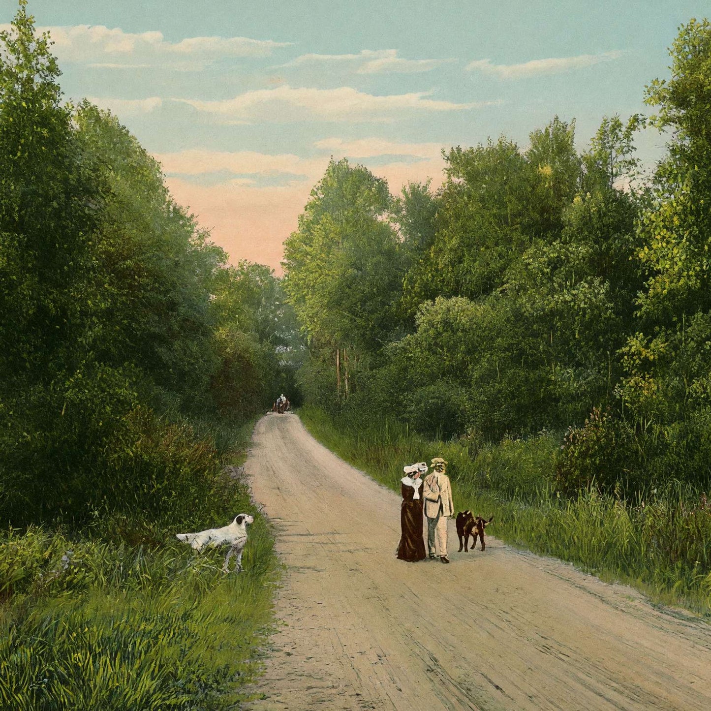 Lovers' Lane Augusta GA in 1905 Vintage Print (7 Sizes) - High Quality