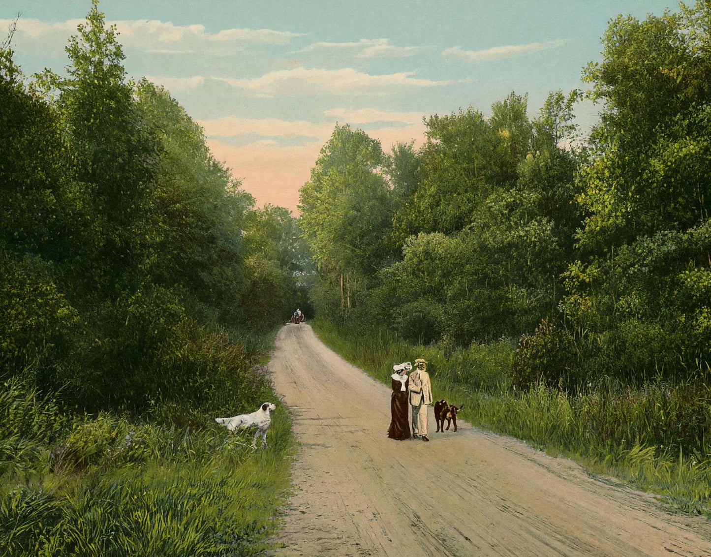 Lovers' Lane Augusta GA in 1905 Vintage Print (7 Sizes) - High Quality