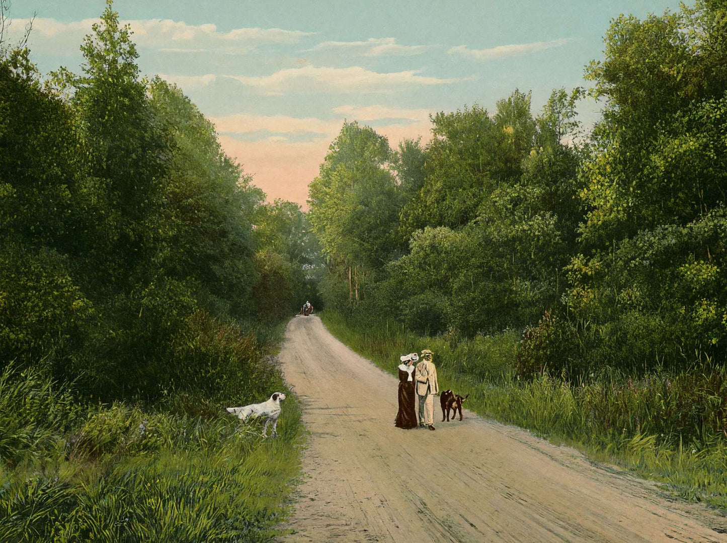 Lovers' Lane Augusta GA in 1905 Vintage Print (7 Sizes) - High Quality
