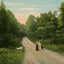 Lovers' Lane in Augusta in 1905 vintage print