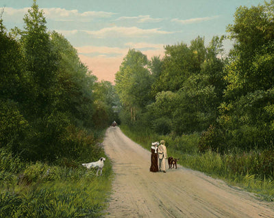 Lovers' Lane in Augusta in 1905 vintage print