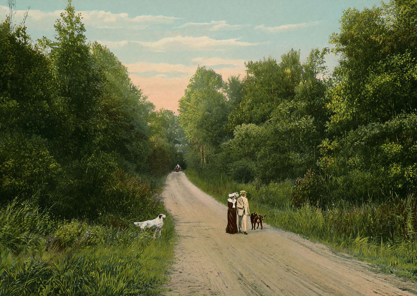 Lovers' Lane Augusta GA in 1905 Vintage Print (7 Sizes) - High Quality