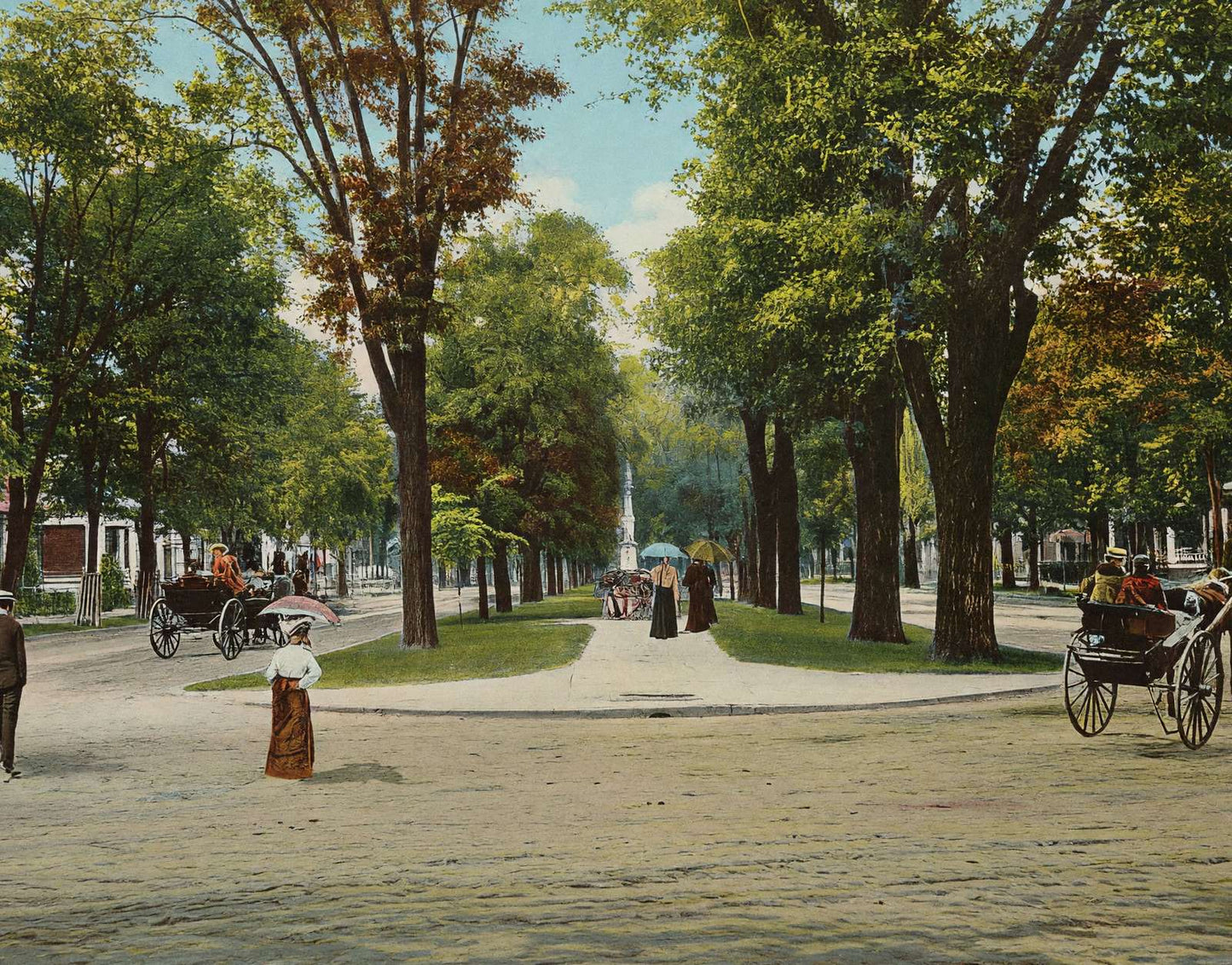 Greene Street Augusta GA in 1905 Vintage Print (7 Sizes) - Premium Print