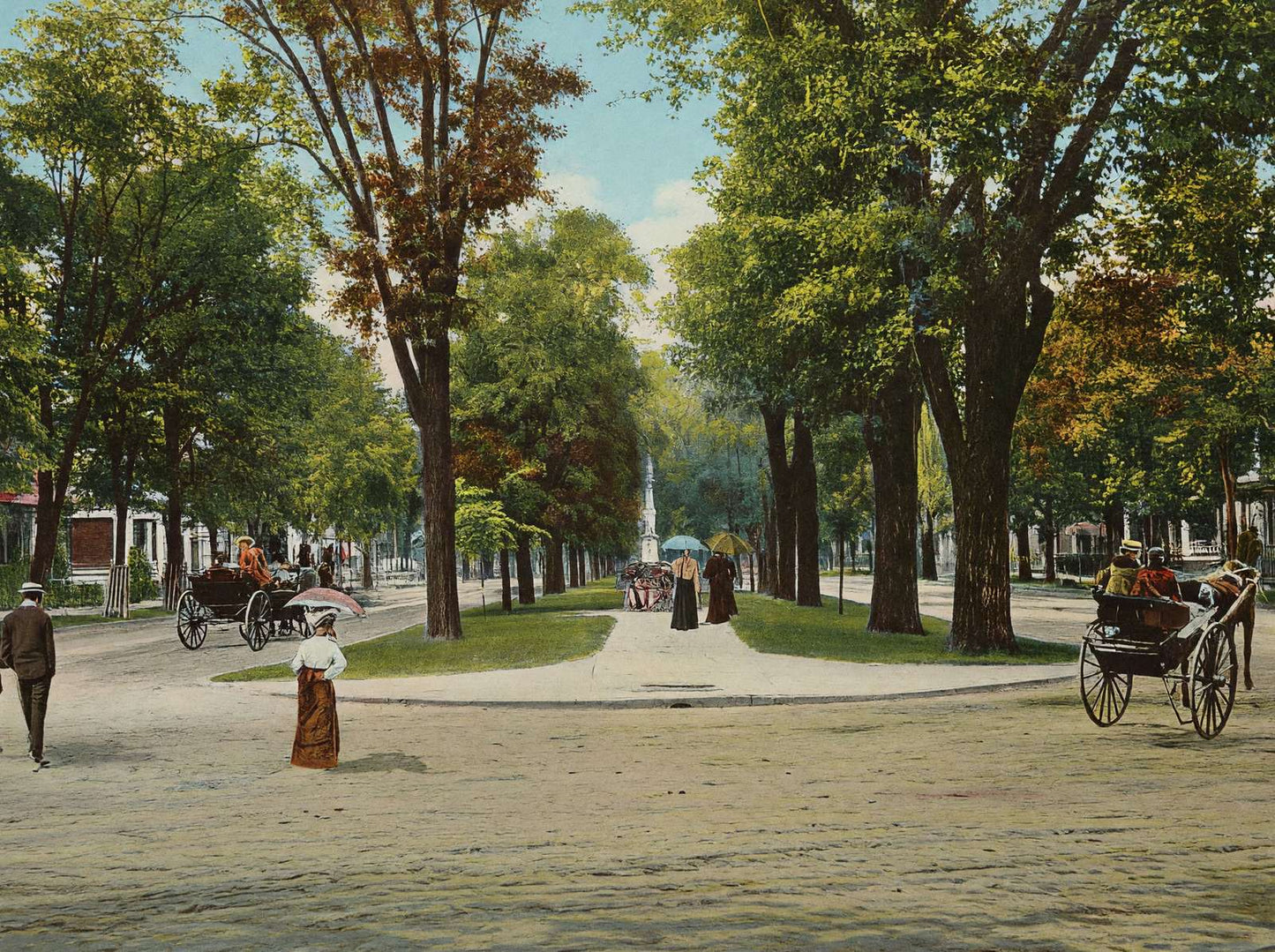 Greene Street Augusta GA in 1905 Vintage Print (7 Sizes) - Premium Print