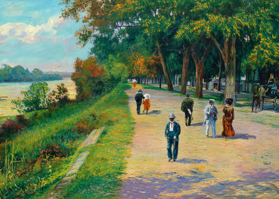 Bay Street Looking East Augusta GA in 1905 Art Print (7 Sizes)