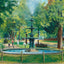 Martin Fountain Greene Street Augusta GA in 1907 Art Print (7 Sizes)