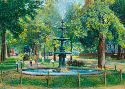 Martin Fountain Greene Street Augusta GA in 1907 Art Print (7 Sizes)