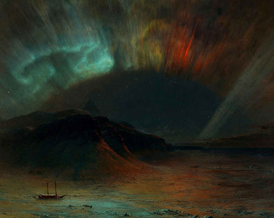 Aurora Borealis painting by Frederic Edwin Church Nature