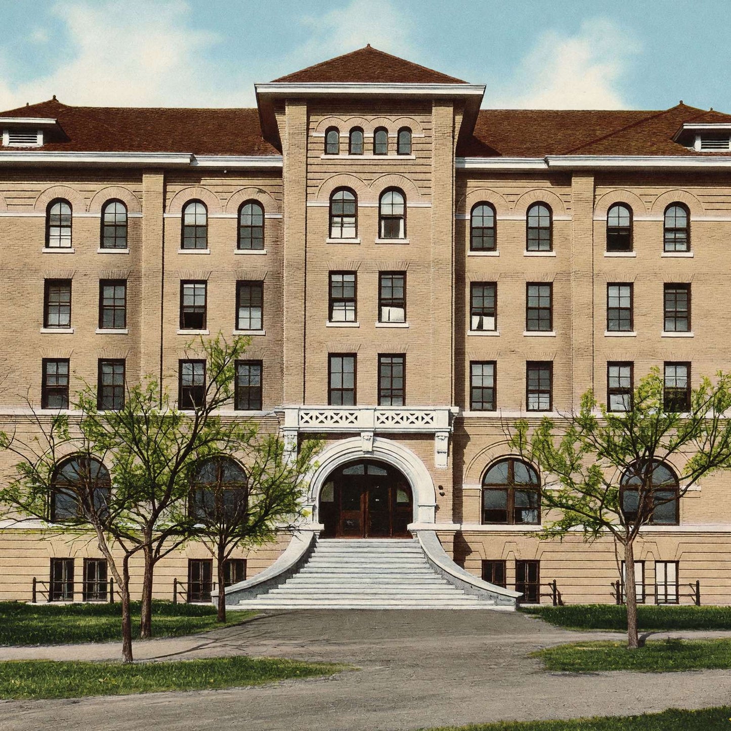 Woman's Building University of Texas in 1907 Vintage Print (7 Sizes) - Restored