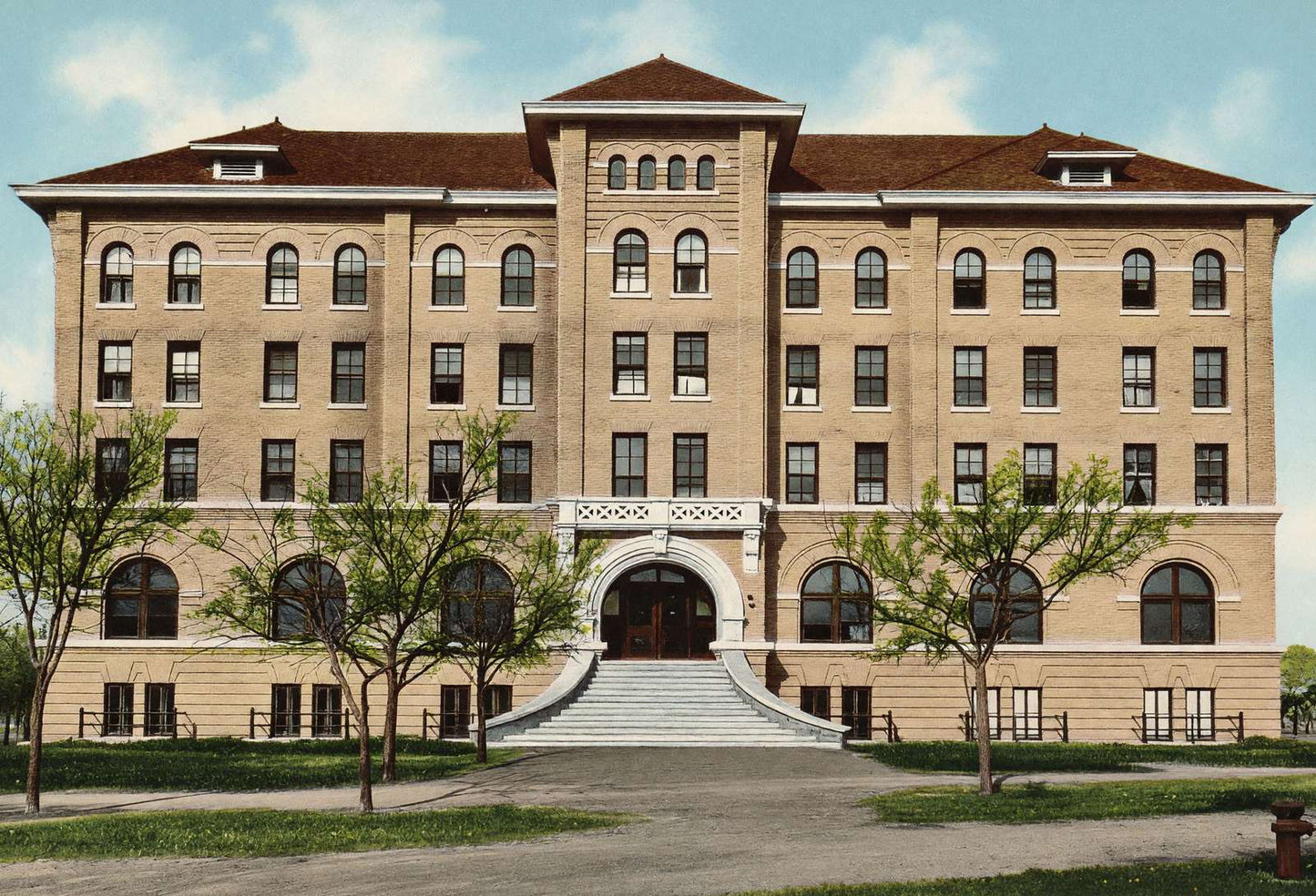 Woman's Building University of Texas in 1907 Vintage Print (7 Sizes) - Restored