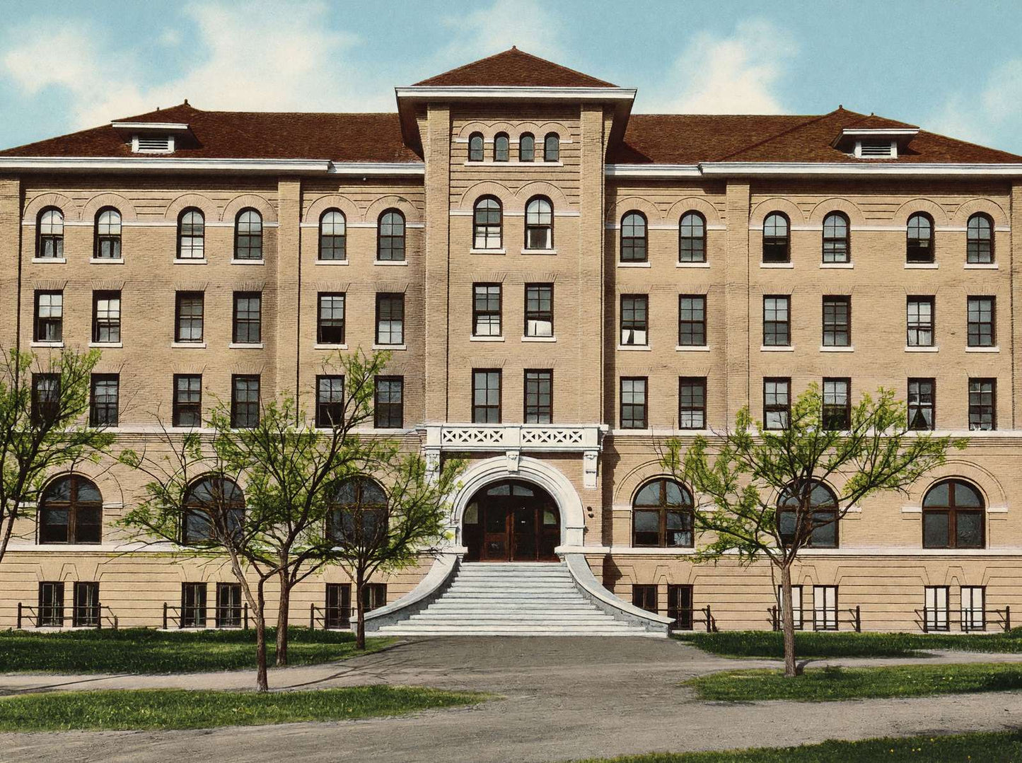 Woman's Building University of Texas in 1907 Vintage Print (7 Sizes) - Restored