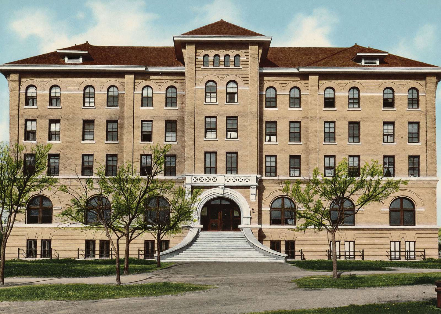 Woman's Building University of Texas in 1907 Vintage Print (7 Sizes) - Restored