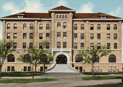 Woman's Building University of Texas in 1907 Vintage Print (7 Sizes) - Restored