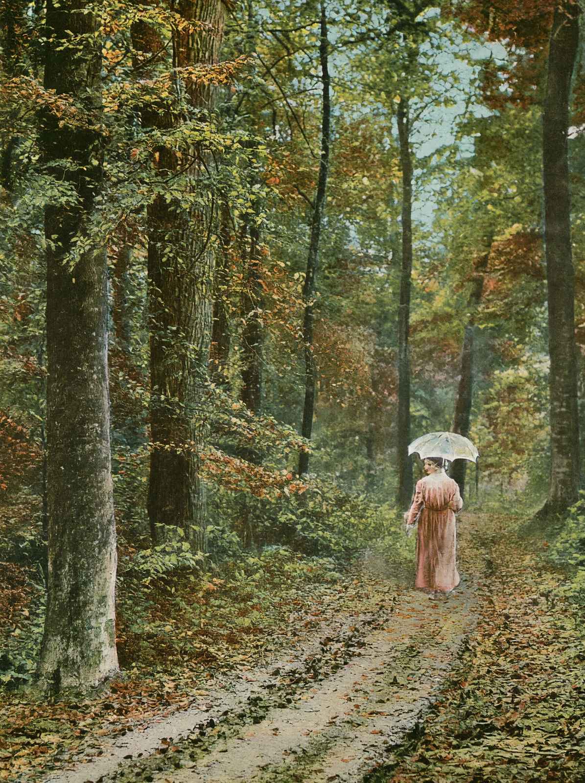 Autumn in Jacob Park Louisville in 1904 Vintage Print (7 Sizes) - Retouched